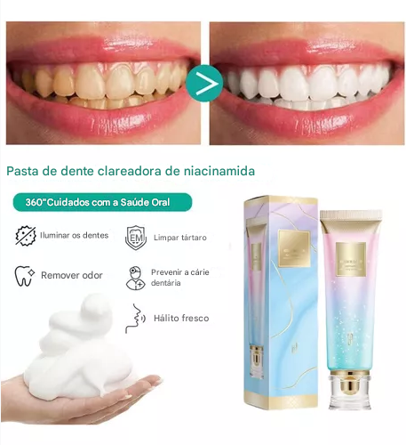 BodyAccel - Creme Dental Clareador com Niacinamida