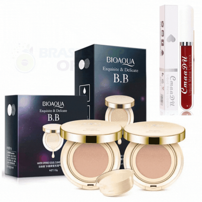 Base BioAqua Profissional - Alta Cobertura à Prova D'água [Compre 1 & Leve 2 + Brinde]