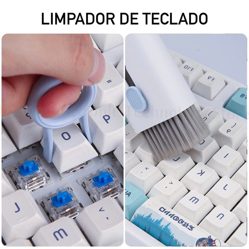 MultiClean - Escova de Limpeza Para Teclado e Celular CleanPro 7 em 1