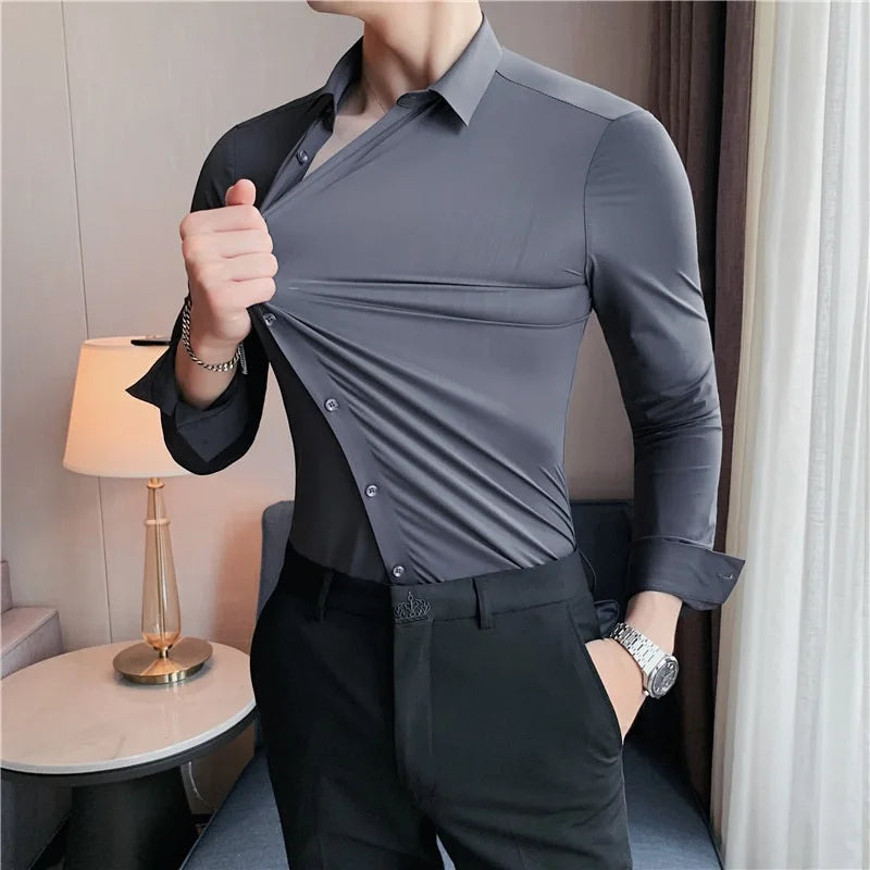 Camisa Social Lisa - Tecido Ultra-Tech
