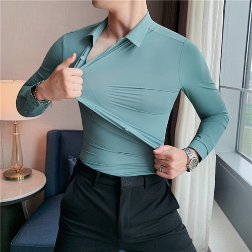 Camisa Social Lisa - Tecido Ultra-Tech