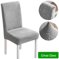 Kit Premium Capas de Cadeira Impermeável - Tecido Jacquard