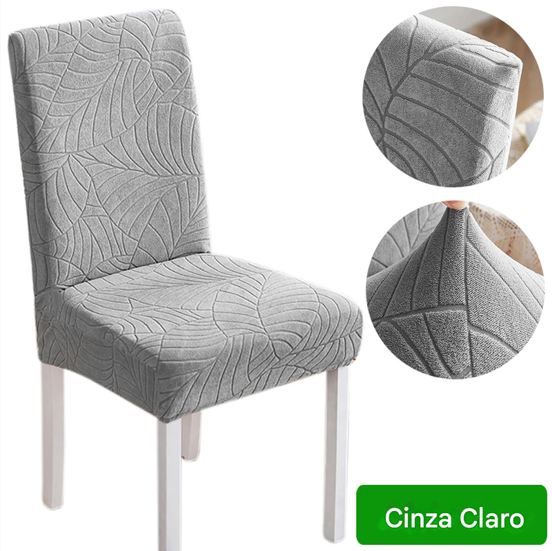Kit Premium Capas de Cadeira Impermeável - Tecido Jacquard